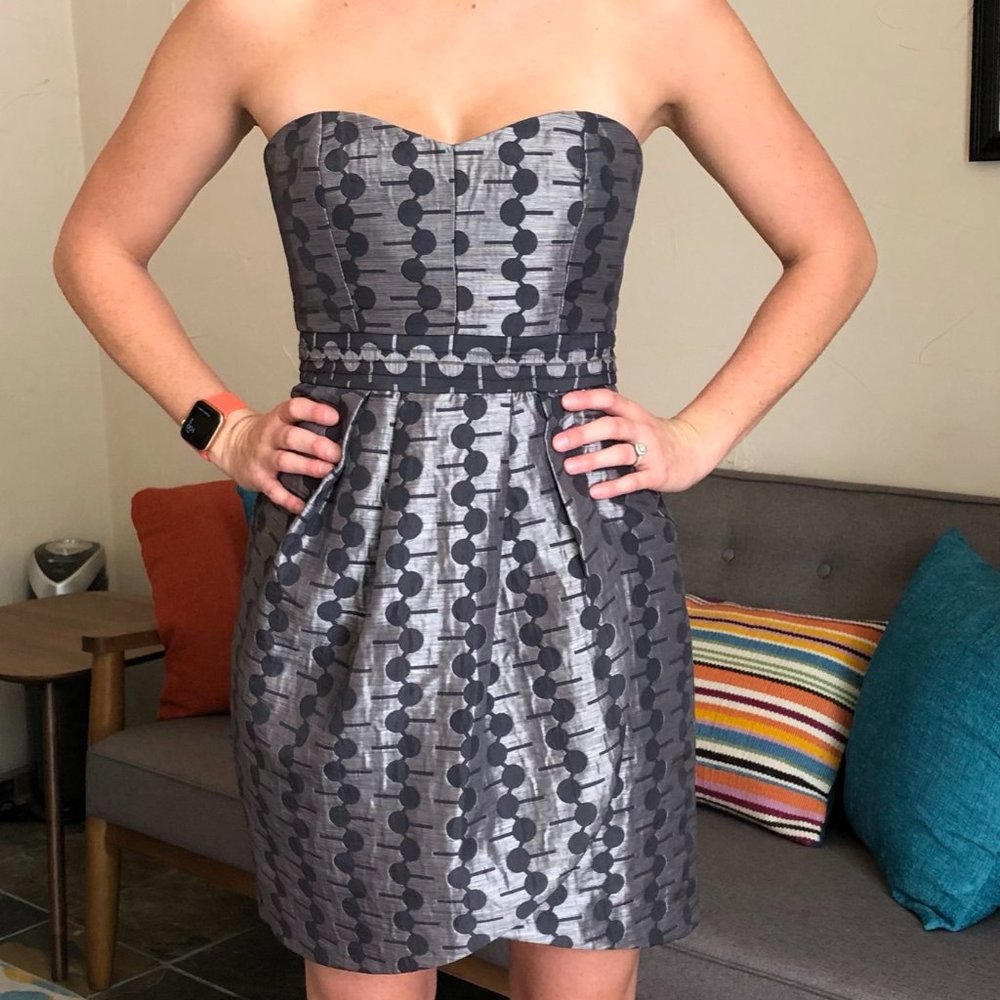 MAX and CLEO silver and black dress